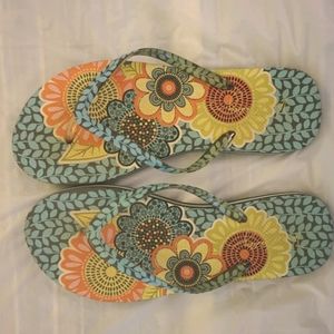 Vera Bradley floral flip flop size 9